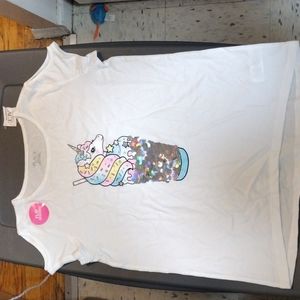 Children's Place unicorn sequins flip little girls t-shirt